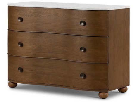Four Hands Collins Brown Oak Wood Accent Chest