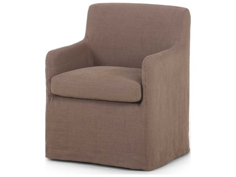 Four Hands Kensington Brown Upholstered Arm Dining Chair