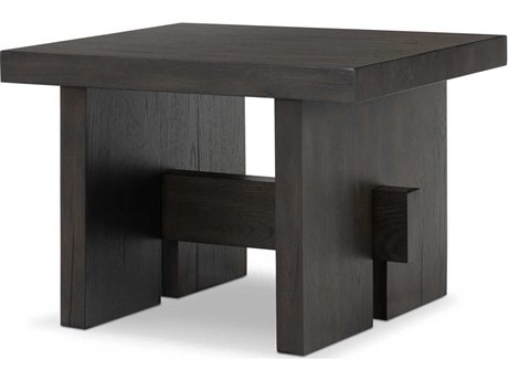 Four Hands Haiden Rectangular Wood Smoked Black Veneer End Table