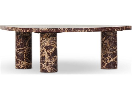 Four Hands Rockwell Zion Merlot Marble Coffee Table