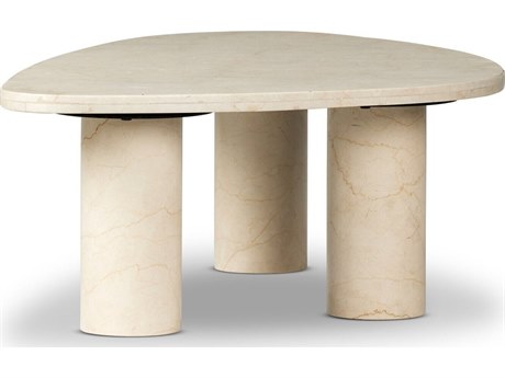 Four Hands Rockwell Zion Cream Marble Nesting Coffee Table
