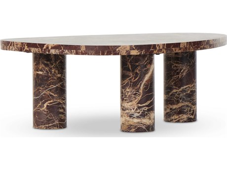 Four Hands Rockwell Zion Merlot Marble Coffee Table