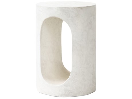 Four Hands Chandler Round Textured Lunar Concrete End Table