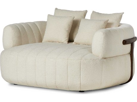 Four Hands Farrow White Fabric Chair and a Half