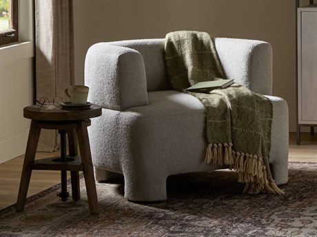 Four Hands Farrow White Fabric Accent Chair
