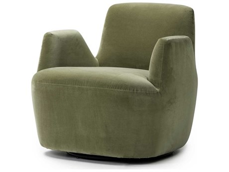 Four Hands Farrow Swivel Green Fabric Accent Chair