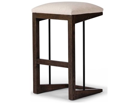 Four Hands Westgate Upholstered Oak Wood Bar Stool