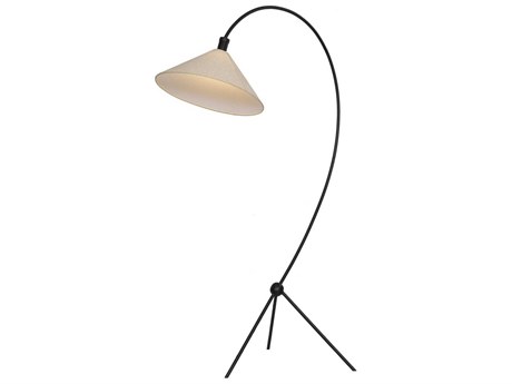 Four Hands Asher Emile Floor Lamp - Matte Black