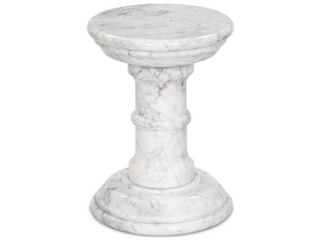 Four Hands Marlow Cyprus Round Marble End Table