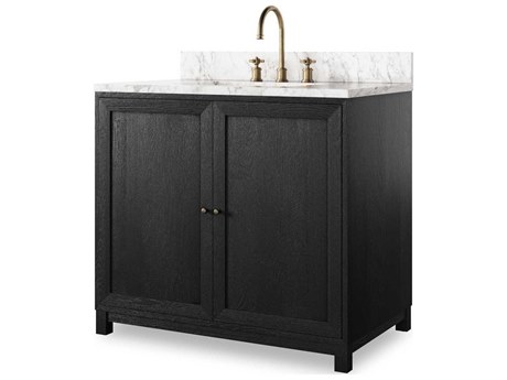 Four Hands Millie Single Vanity - Satin Drifted Black Veneer