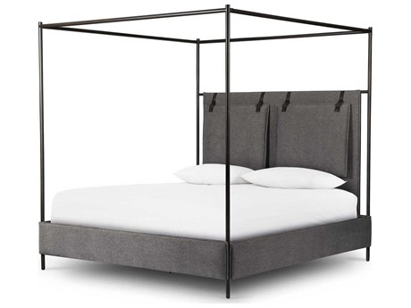 Four Hands Irondale Leigh Black Queen Canopy Bed