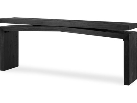 Four Hands Haiden Matthes Aged Black Pine Console Table 94"