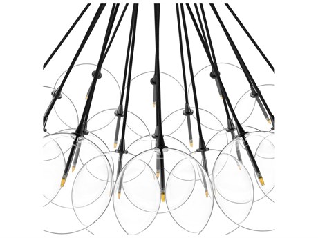 Four Hands Schwung Cloud Black Gunmetal Chandelier