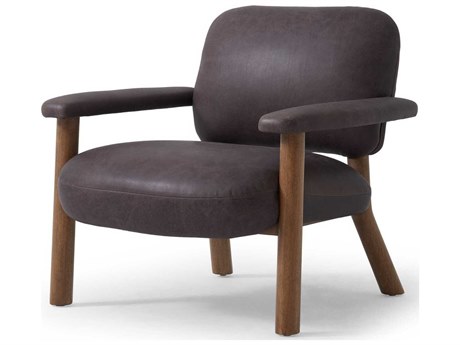 Four Hands Carnegie Brown Leather Accent Chair