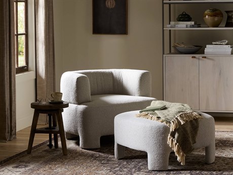 Four Hands Farrow White Fabric Accent Chair