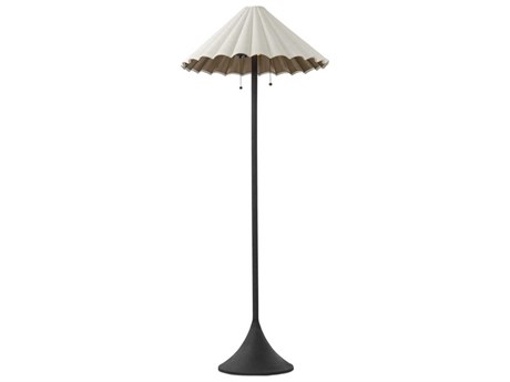 Four Hands Hutton Fiorella Floor Lamp - Black Wrought Iron
