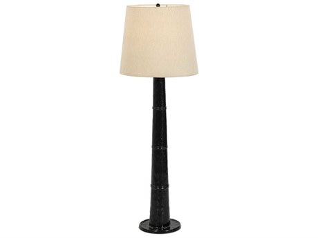 Four Hands Asher Nerissa Floor Lamp - Glossy Black Cast Aluminum
