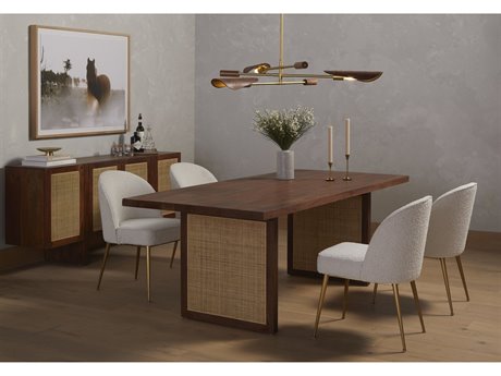 Four Hands Ashford Oak Wood Dining Room Set