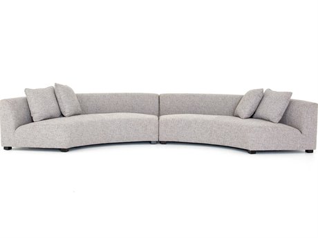 Four Hands Grayson Liam 2 - Piece Sectional Astor Ink Burnt Umber Upholstered Sofa