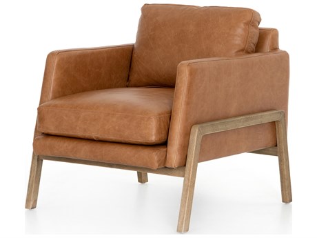 Luxecor Globetrotter Diana Brown Leather Accent Chair