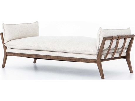 Luxecor Globetrotter Kerry Thames Cream Distressed Natural Dakota Warm Taupe Upholstered Chaise