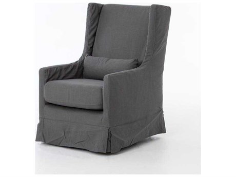 Four Hands Kensington Finn Charcoal Swivel Wing Chair Four Hands Kensington Finn Charcoal Swivel Wing Chair