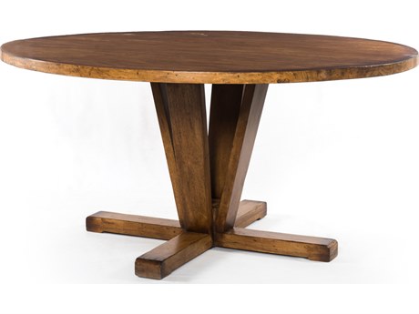 Four Hands Harmon Cobain Round Wood Reclaimed Mango Dining Table