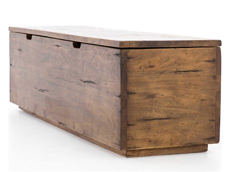 Four Hands Harmon Reclaimed Fruitwood Brown Storage Trunk