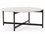 Four Hands Marlow Raw Brass / Polished White Marble 39'' Wide Octagon Coffee Table  FSIMAR179A