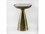 Four Hands Marlow 16" Round Brushed Bronze Ash Glass End Table  FSIMAR48A