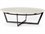 Four Hands Theory Felix 48" Round Wood Rustic Fossil Light Tanner Brown Coffee Table  FSISD0206