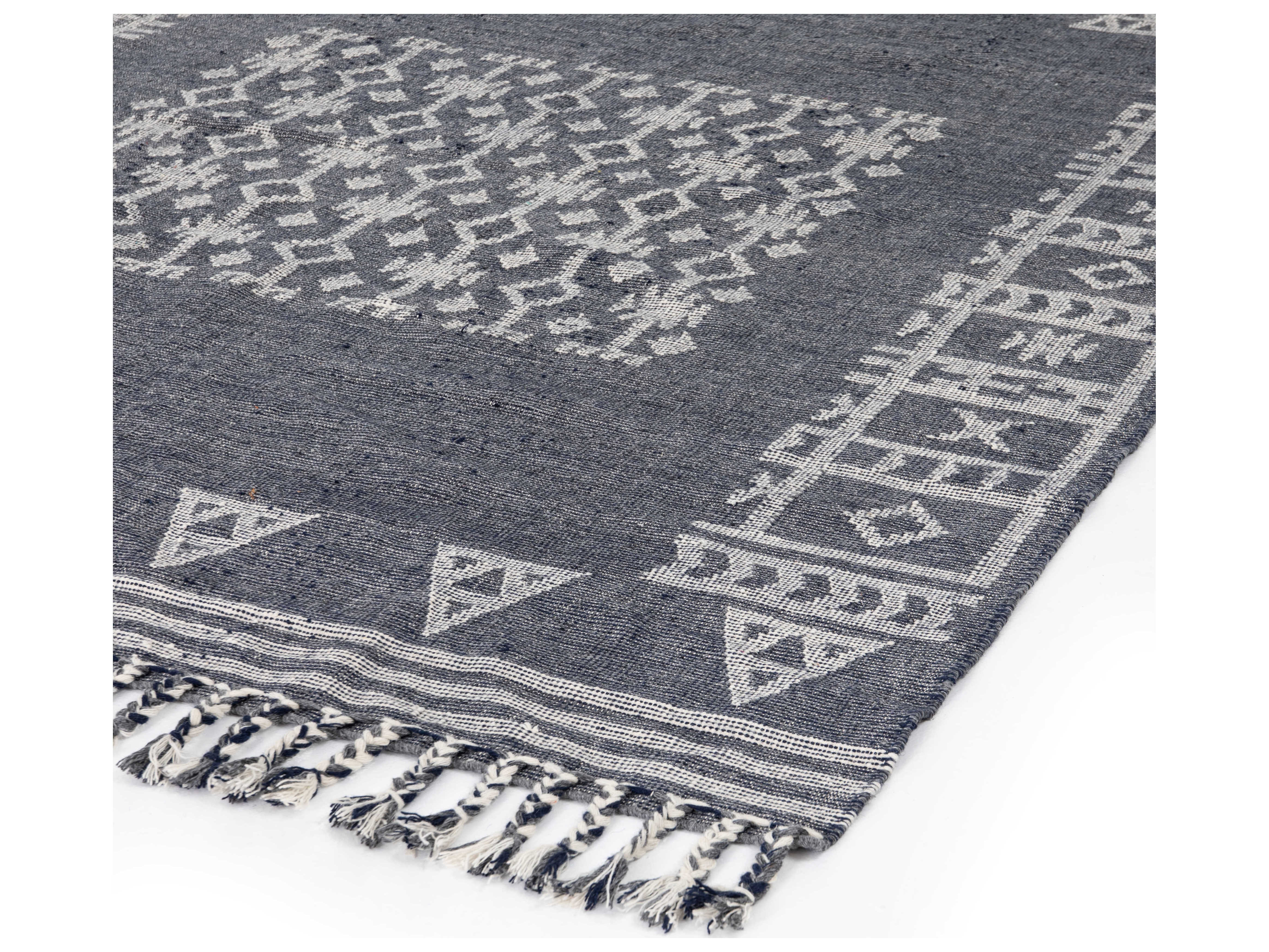 Four Hands Willow Navy / White Rectangular Area Rug FSIWIL338