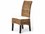 Four Hands Grass Roots Mahogany Wood Gray Fabric Upholstered Side Dining Chair  FSJCHRB1GGRY