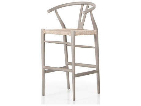 Four Hands Grass Roots Muestra Weathered Grey Bar Stool