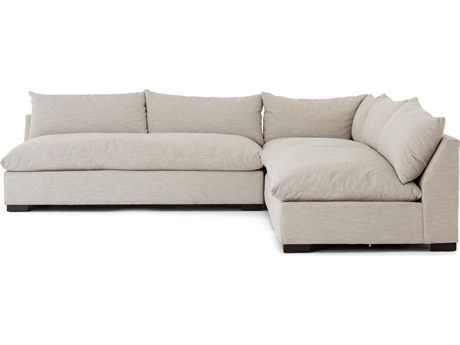 Luxecor Globetrotter Grant 3 - Piece Beige Upholstered Sectional Sofa