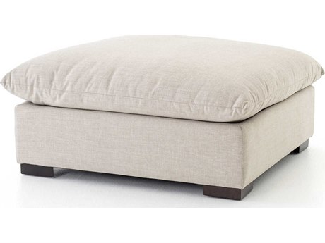 Luxecor Globetrotter Westwood Espresso Bennett Moon Beige Upholstered Ottoman