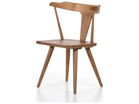 Four Hands Belfast Ripley Oak Wood Brown Side Dining Chair