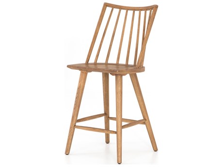 Four Hands Belfast Lewis Windsor Oak Wood Sandy None Counter Stool