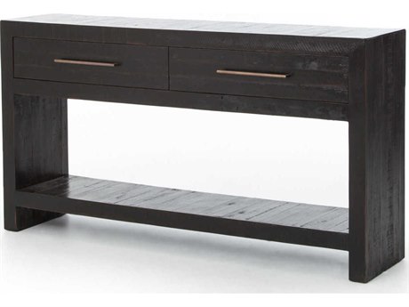 Four Hands Hadley Suki Rectangular Wood Burnished Black Console Table