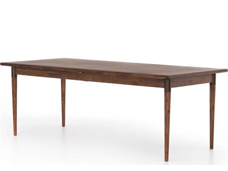Four Hands Patten Harper Extendable Rectangular Wood Toasted Walnut Umber Bronze Dining Table