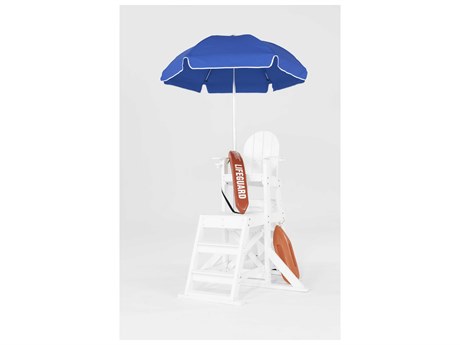 Frankford Quick Ship Umbrellas Lifeguard Silver Anodized Centerpole Umbrella - Fiberglass Ribs