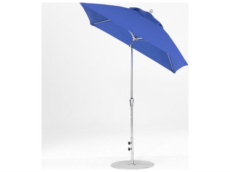 Frankford Umbrellas Monterey Fiberglass Market 8' x 10' Foot Rectangular Crank Auto Tilt Umbrella