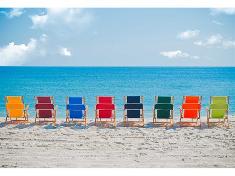 Frankford Umbrellas Oak Wood Beach Chairs Lounge Set