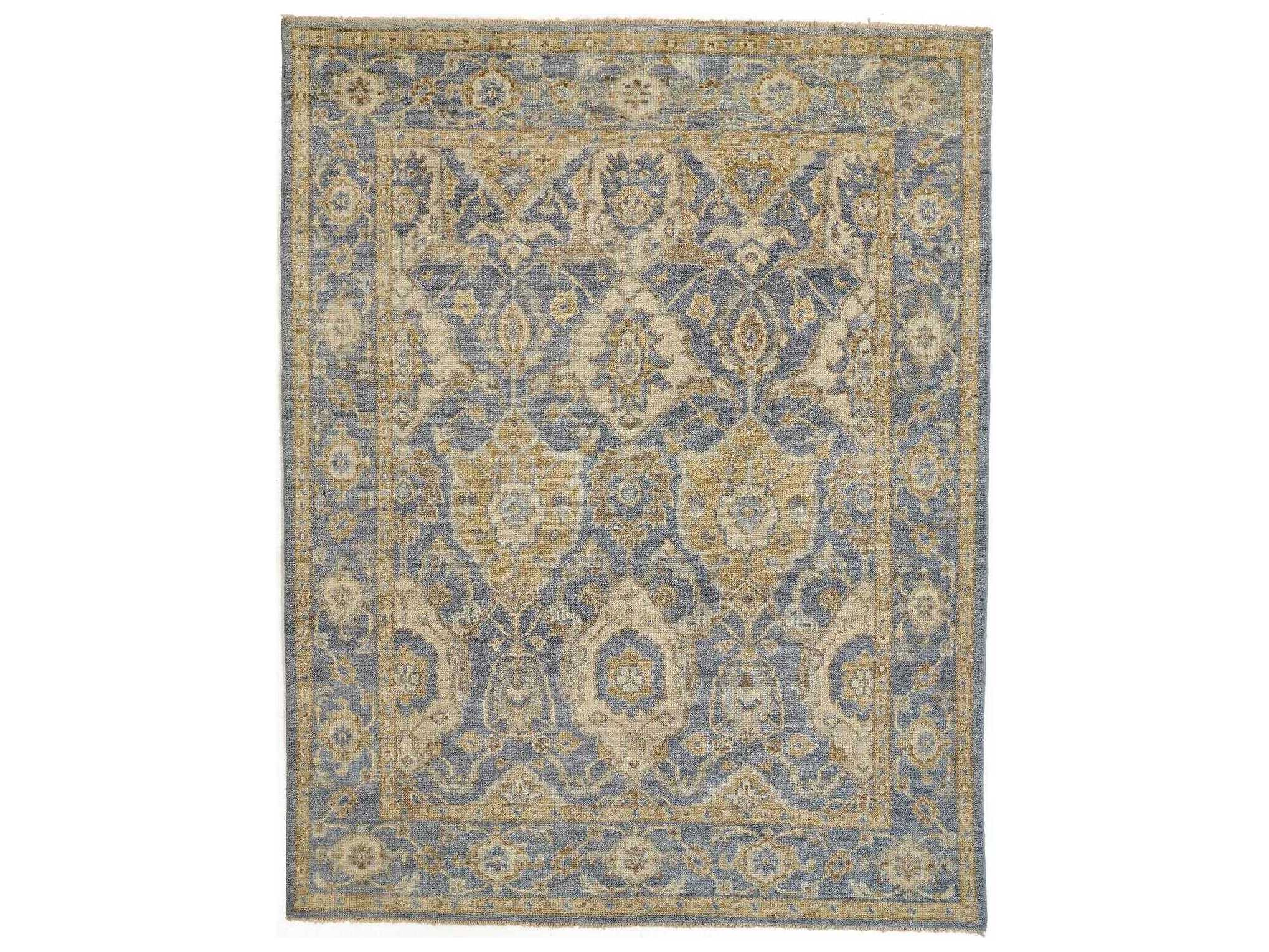 Feizy Rugs Carrington Blue / Gold Rectangular Area Rug FZ6502FBLUEGOLD