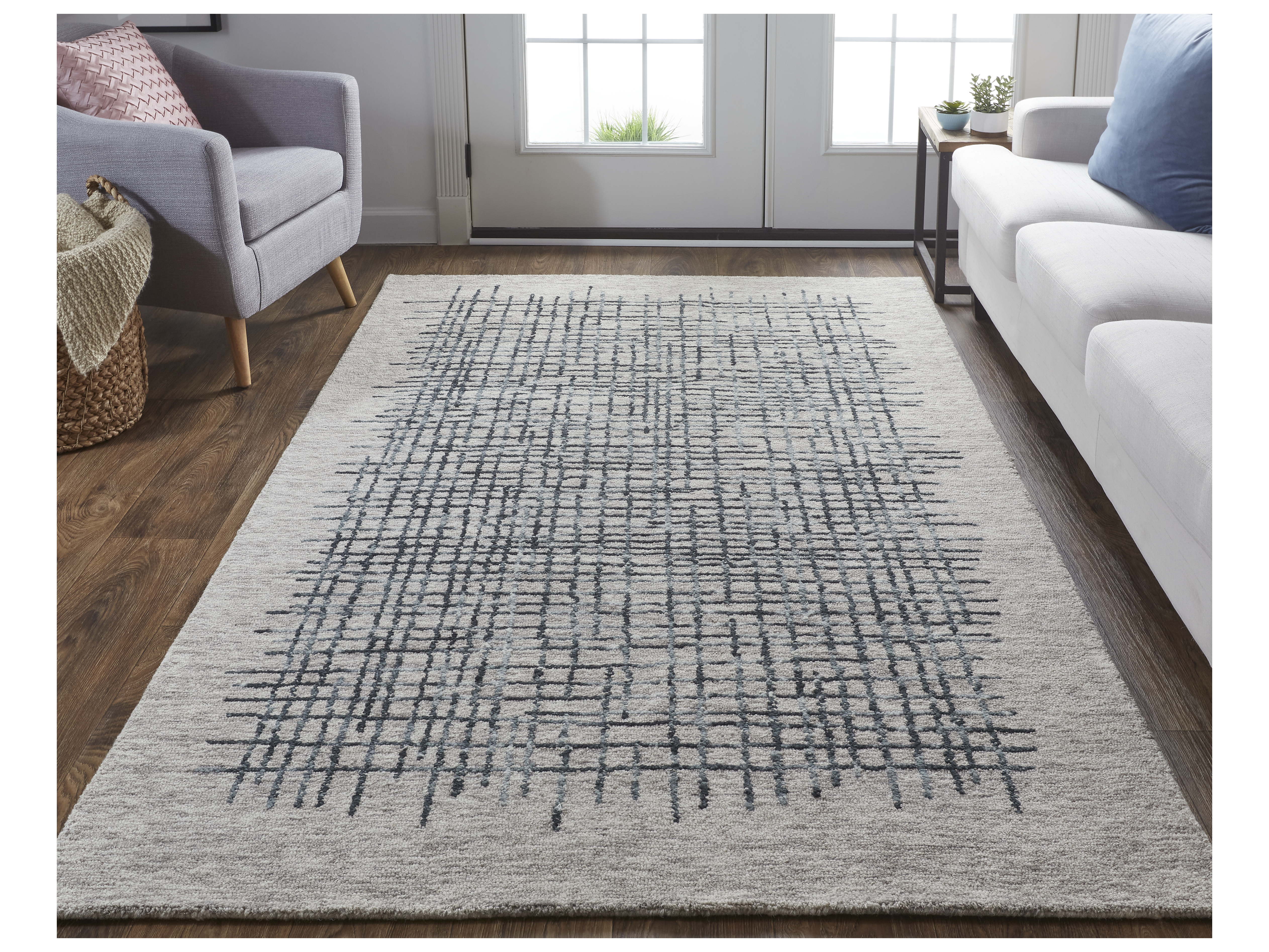 Feizy Rugs Maddox Gray / Charcoal Rectangular Area Rug