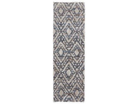 Feizy Rugs Mynka Shag Geometric Runner Area Rug