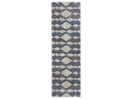 Feizy Rugs Mynka Shag Geometric Runner Area Rug