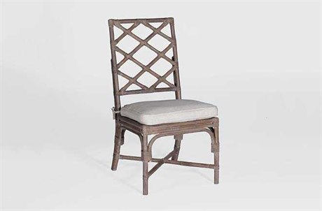 Gabby Kennedy Rattan Beige Upholstered Side Dining Chair