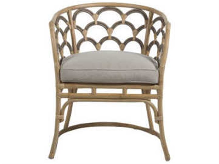 Gabby Coralee Gray Matte / Natural Rattan Coralee Arm Dining Chair GASCH157170