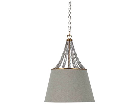 Gabby Sonny 4-Light Antique Gold White Washed Wood Empire Pendant